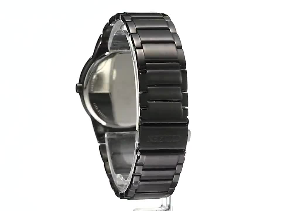 Citizen Eco-Drive Axiom Quartz Men's Watch, Stainless Steel, Black